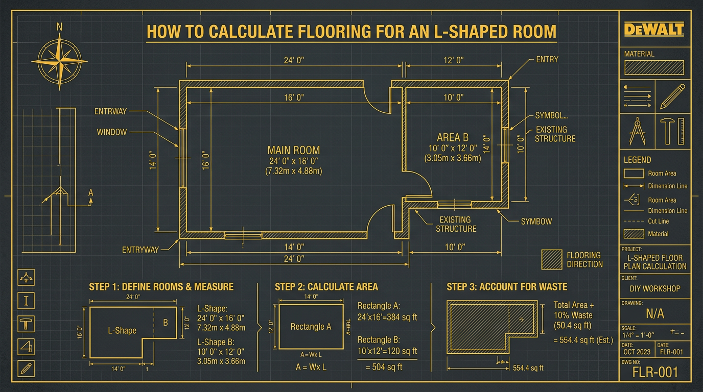How to Calculate Flooring for an L-Shaped Room