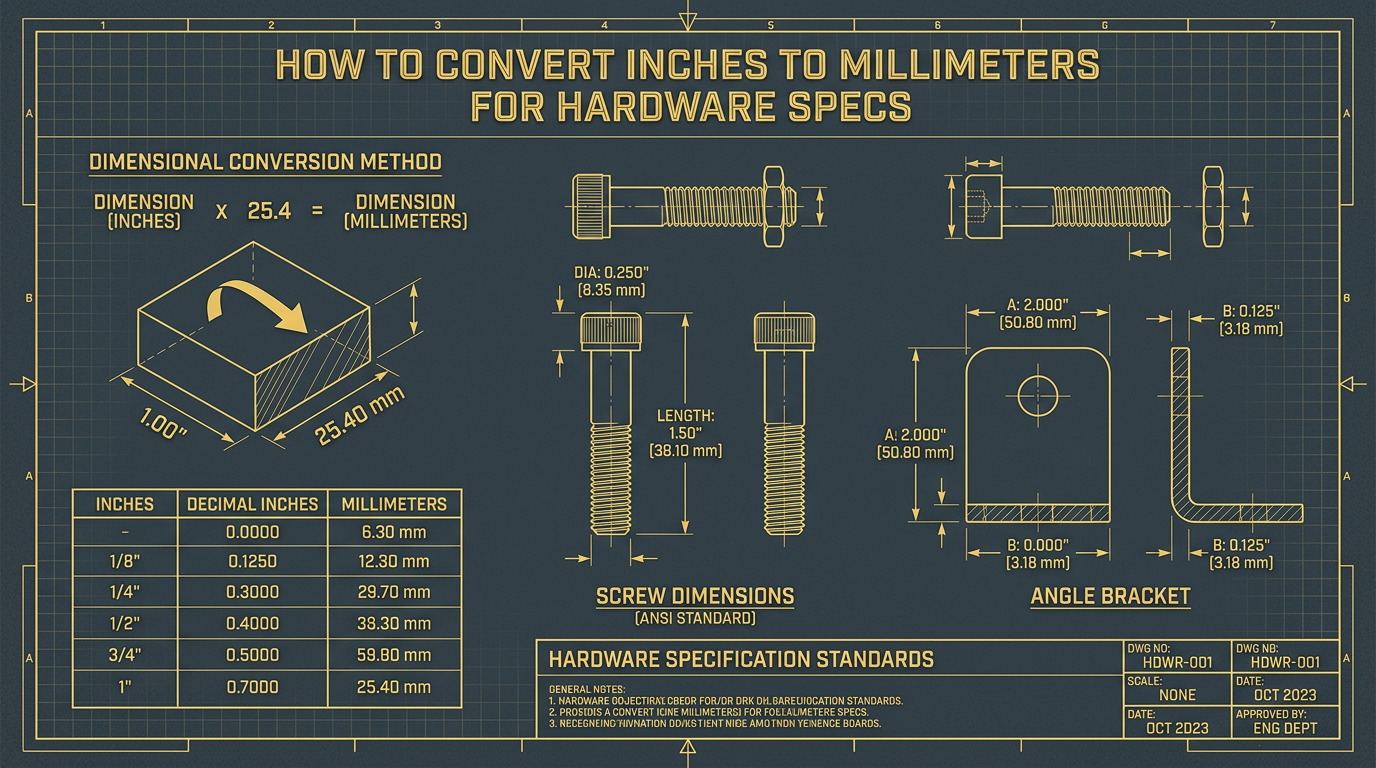 How to Convert Inches to Millimeters for Hardware Specs